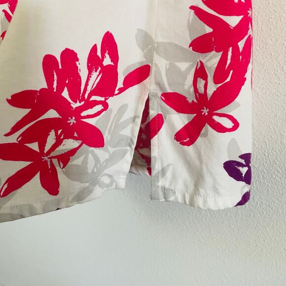 🍒 Columbia PFG Floral‎ Sundress Tie-Waist V-Neck Cotton Feminine Outdoors Small - Picture 7 of 9